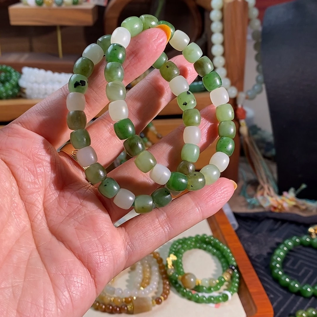 和田玉未镶嵌手链多样性拍一发一