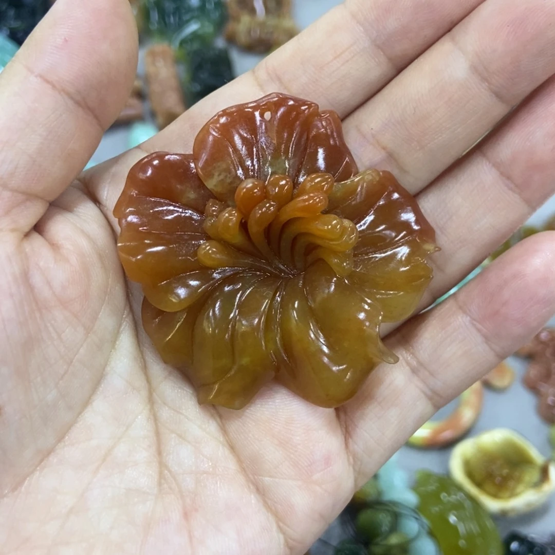 未镶嵌蛇纹石玉挂件一****8