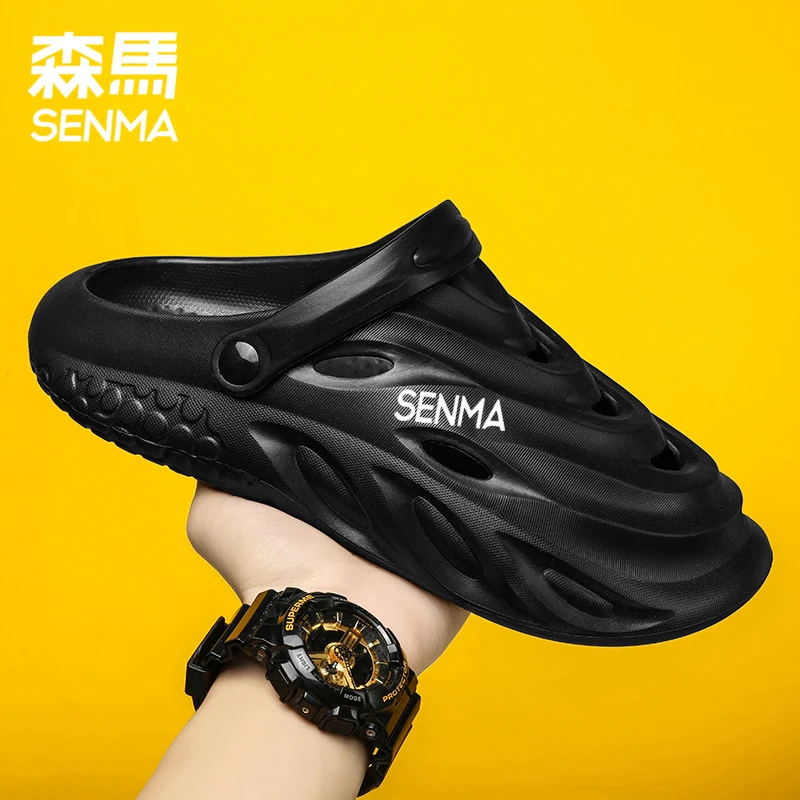 森马洞洞鞋男夏季外穿踩屎感运动两用凉鞋潮流休闲沙滩包头凉拖鞋