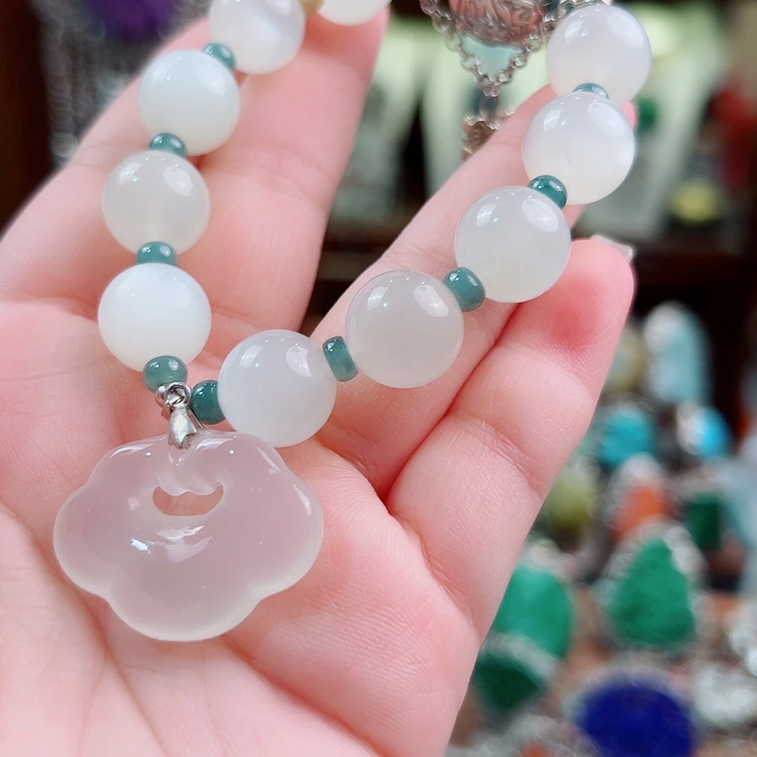 翡翠银S925镶嵌手链国风