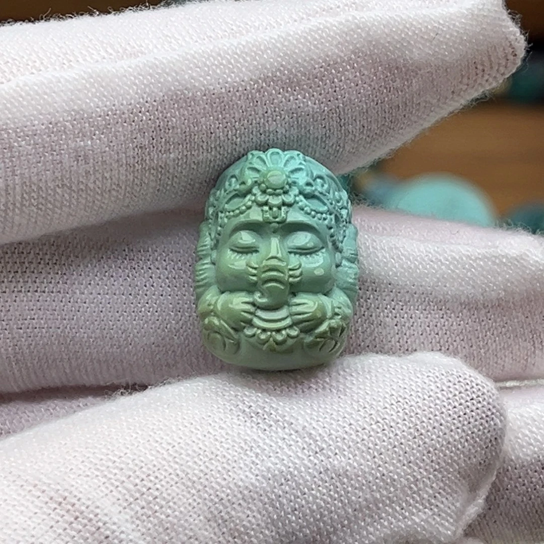 未镶嵌绿松石珠宝奇石碧象瑞福