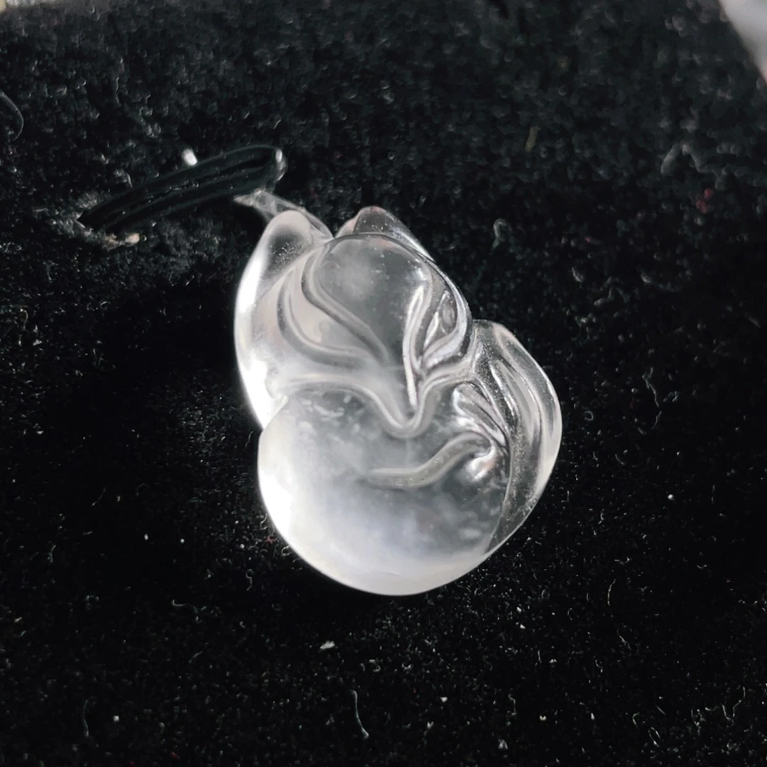 吊坠(不含链)未镶嵌石英质玉俄白宝石光茅台白狐狸19*14.5*9.7mm
