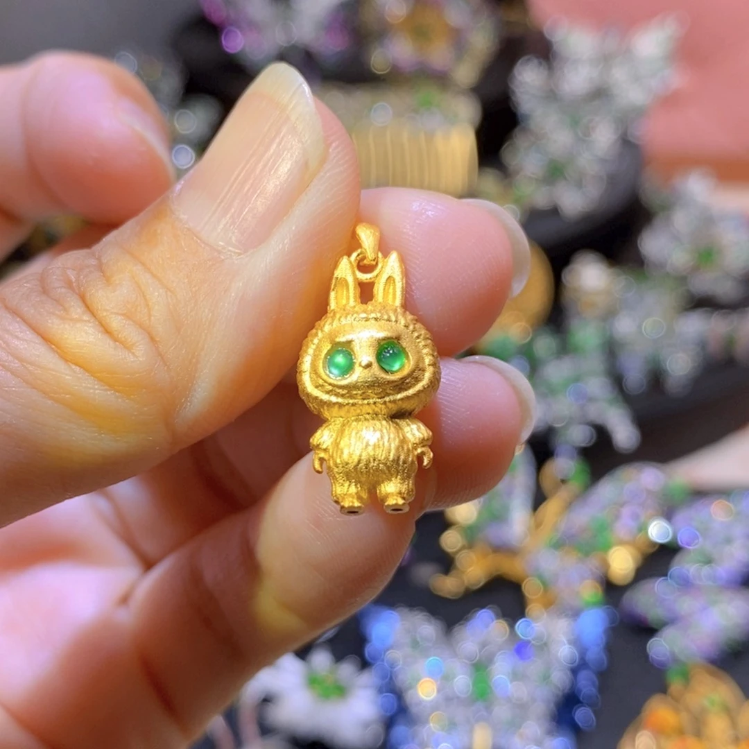 吊坠(不含链)银S925镶嵌翡翠