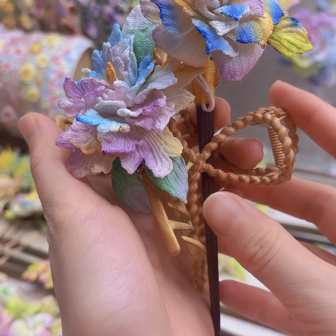 布艺铁筷子，甜蜜微勾抓夹