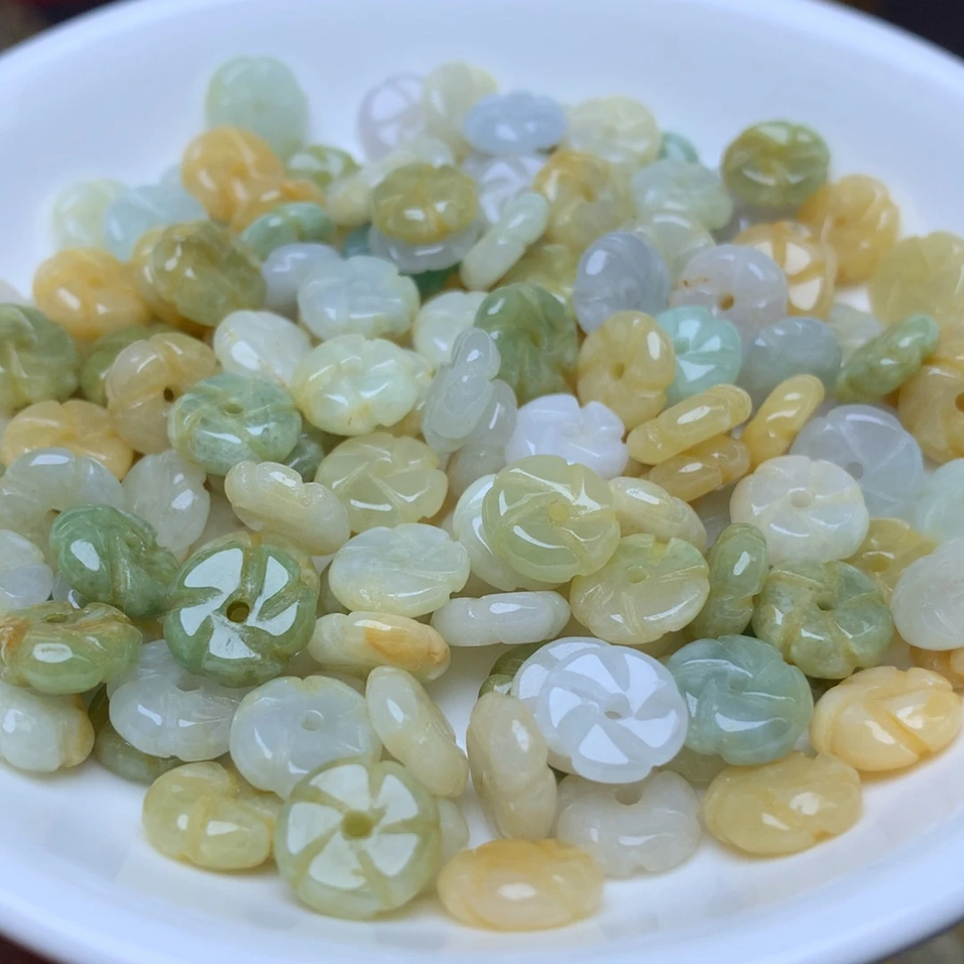 【闪购商品】翡翠手链未镶嵌卡9冰多宝花花30个