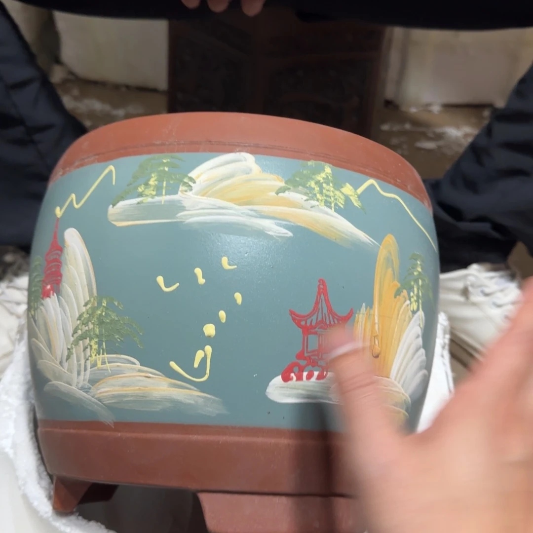 紫砂花盆瑕疵是我最