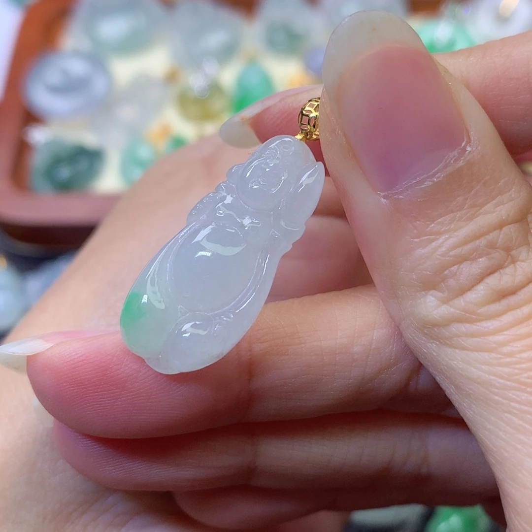 【闪购商品】吊坠(赠链)18K金镶嵌翡翠