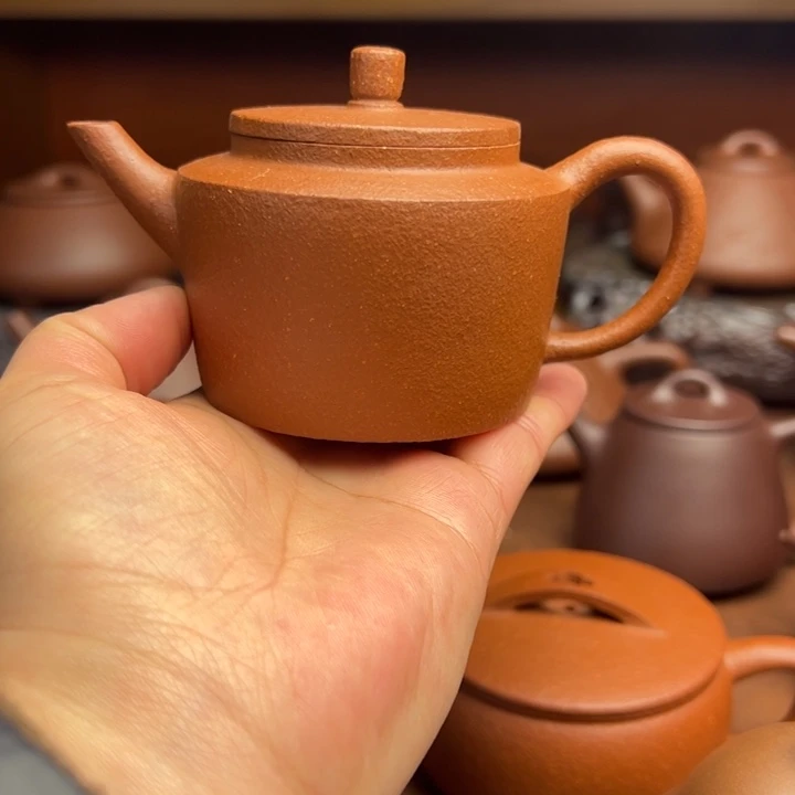 茶壶紫砂半手工红降坡容量150