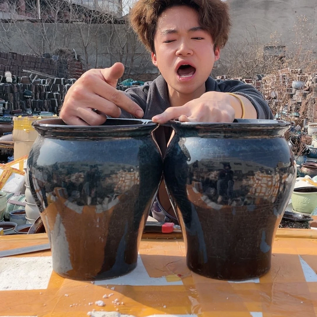 红陶宜兴紫砂花盆