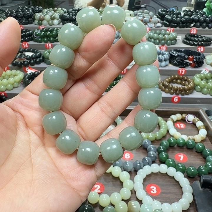 未镶嵌手链和田玉新疆且末蓝青花老型卡14