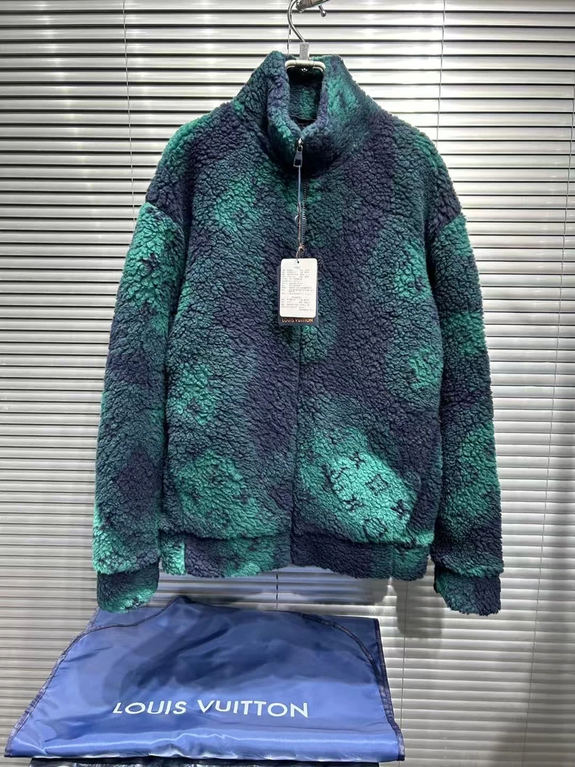 Louis Vuitton 墨绿色渲染满印泰迪夹克 拉链外套  os m码/全新