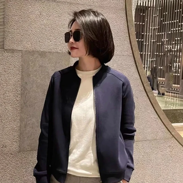 春秋开衫短外套卫衣立领拉链衫女小众秋冬款宽松显瘦时尚棉棒球服