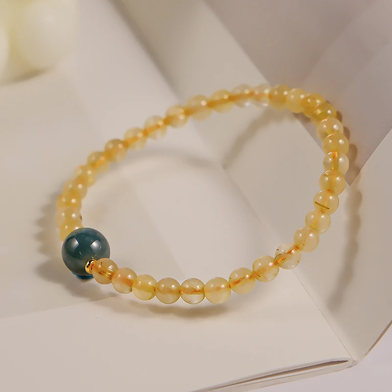 原创设计黄发晶翡翠女款手链多样性发一6601