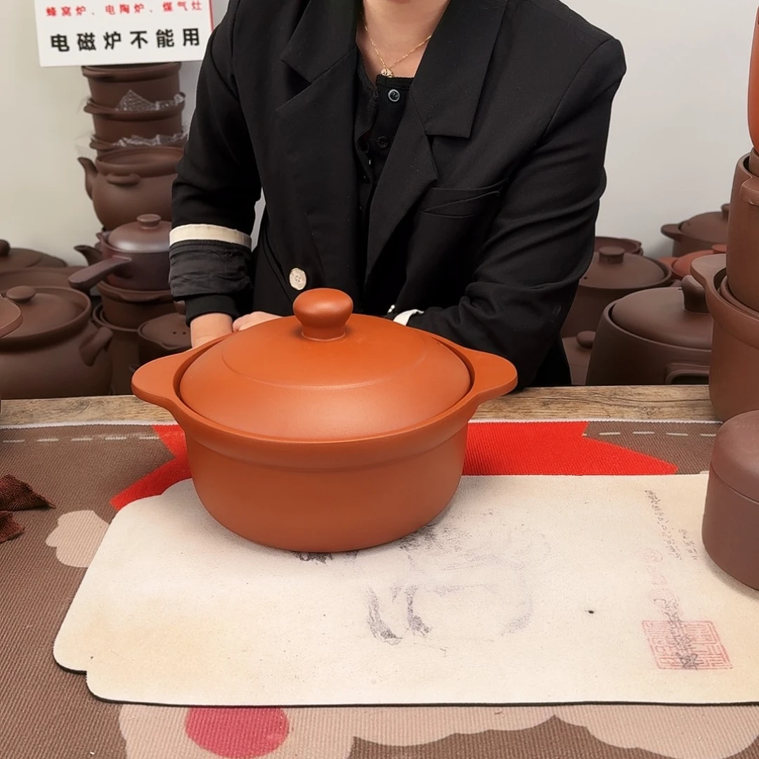 紫砂砂锅2升微微微瑕