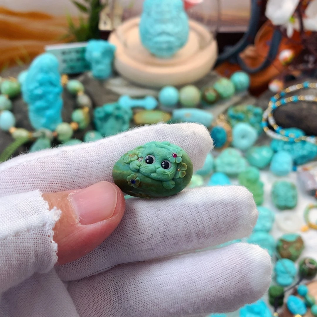 未镶嵌绿松石珠宝半成品
