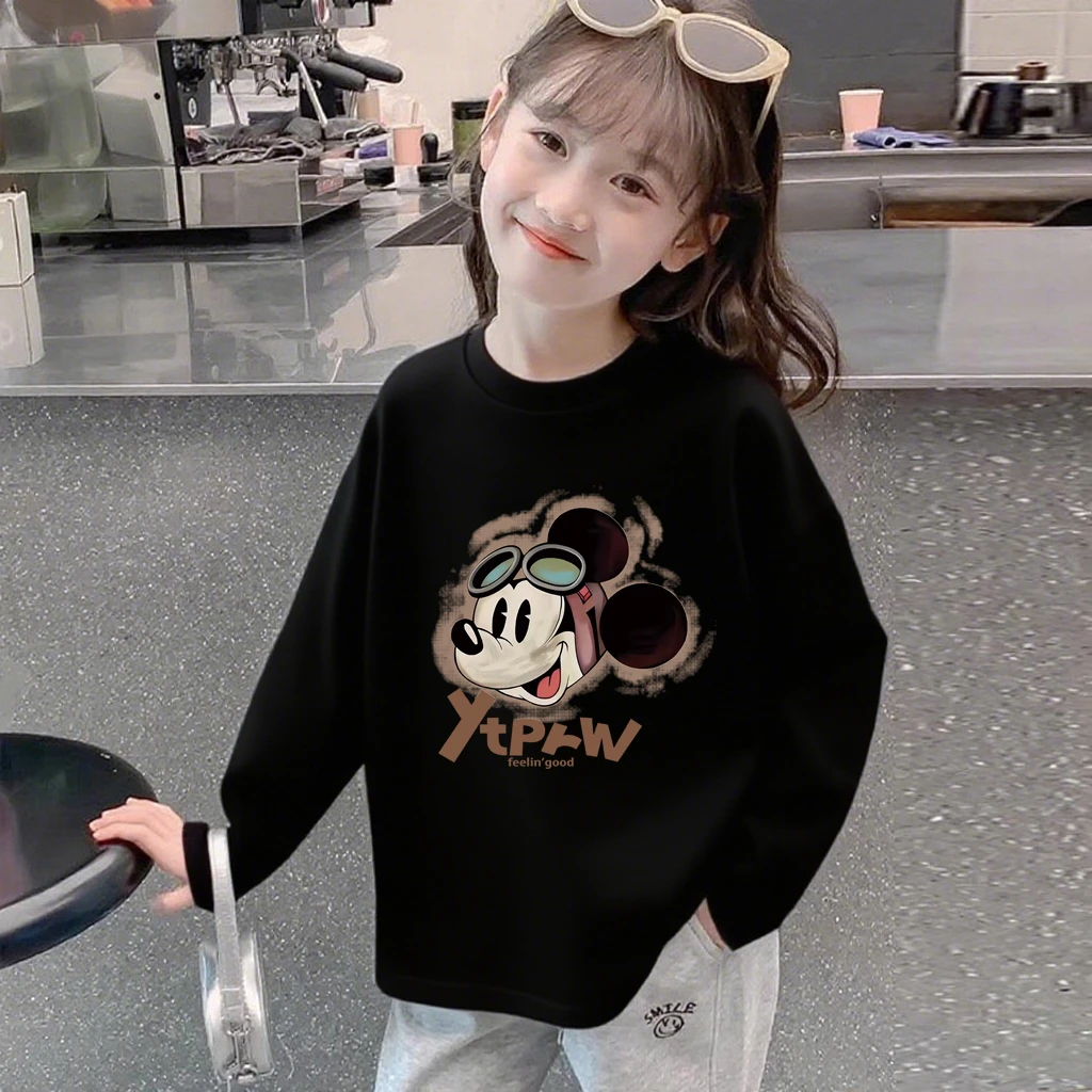 女童洋气长袖2025新款韩版儿童打底衫上衣宽松休闲百搭T恤校园风