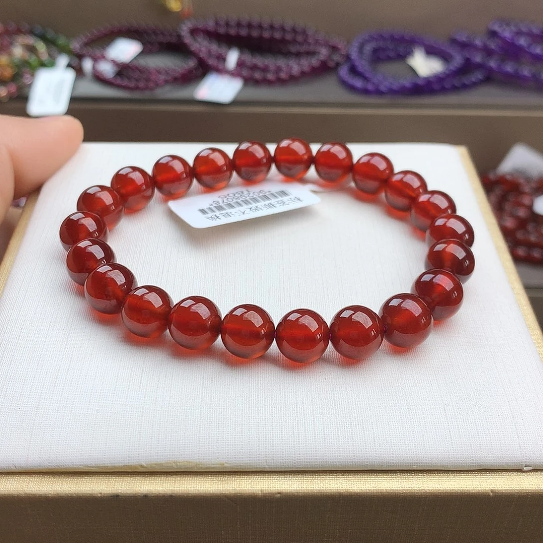 石榴石手串未镶嵌冬*梅8.8