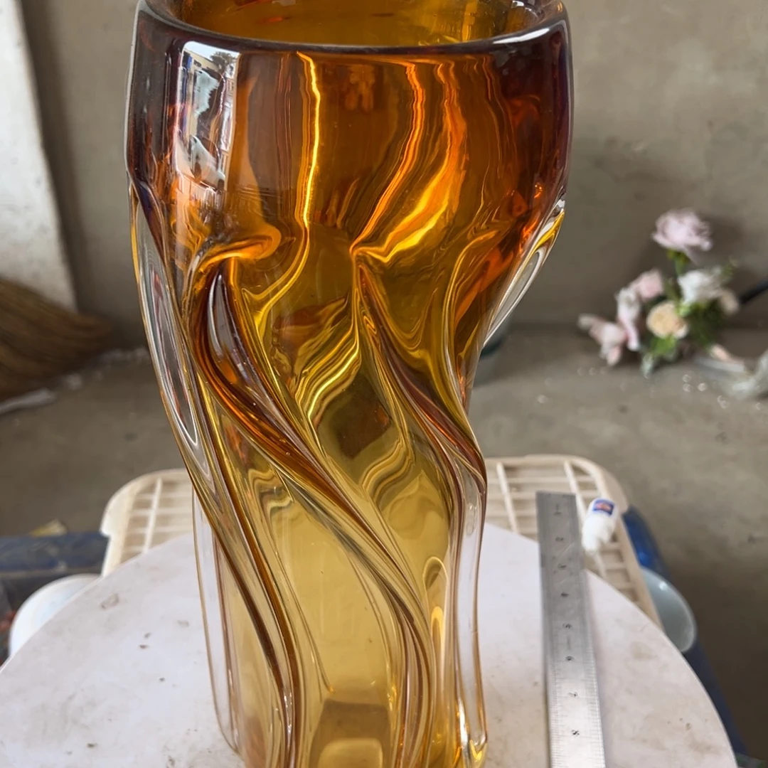 弘扬琉璃花器微瑕高度38