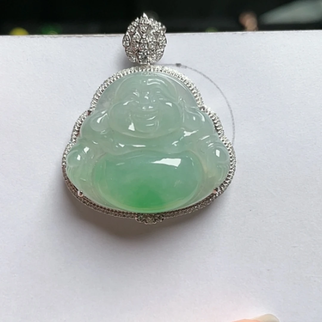 【闪购商品】吊坠(不含链)18K金镶嵌翡翠