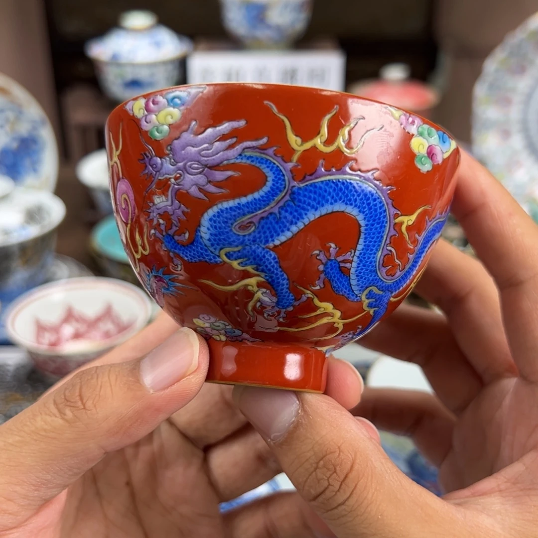 山***河瓷片景德镇手工手绘陶瓷