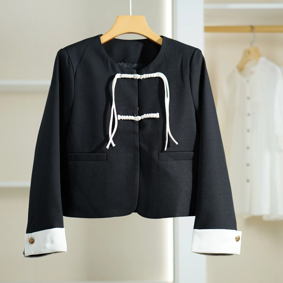 麦迪尚品【子xi】E569盘扣新中式外套新款女装专柜正品