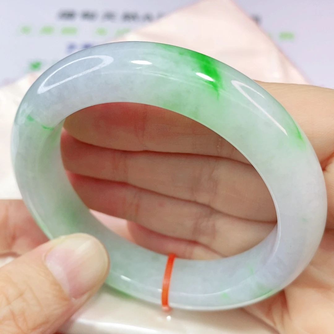 未镶嵌手镯翡翠55.4圈口正圈