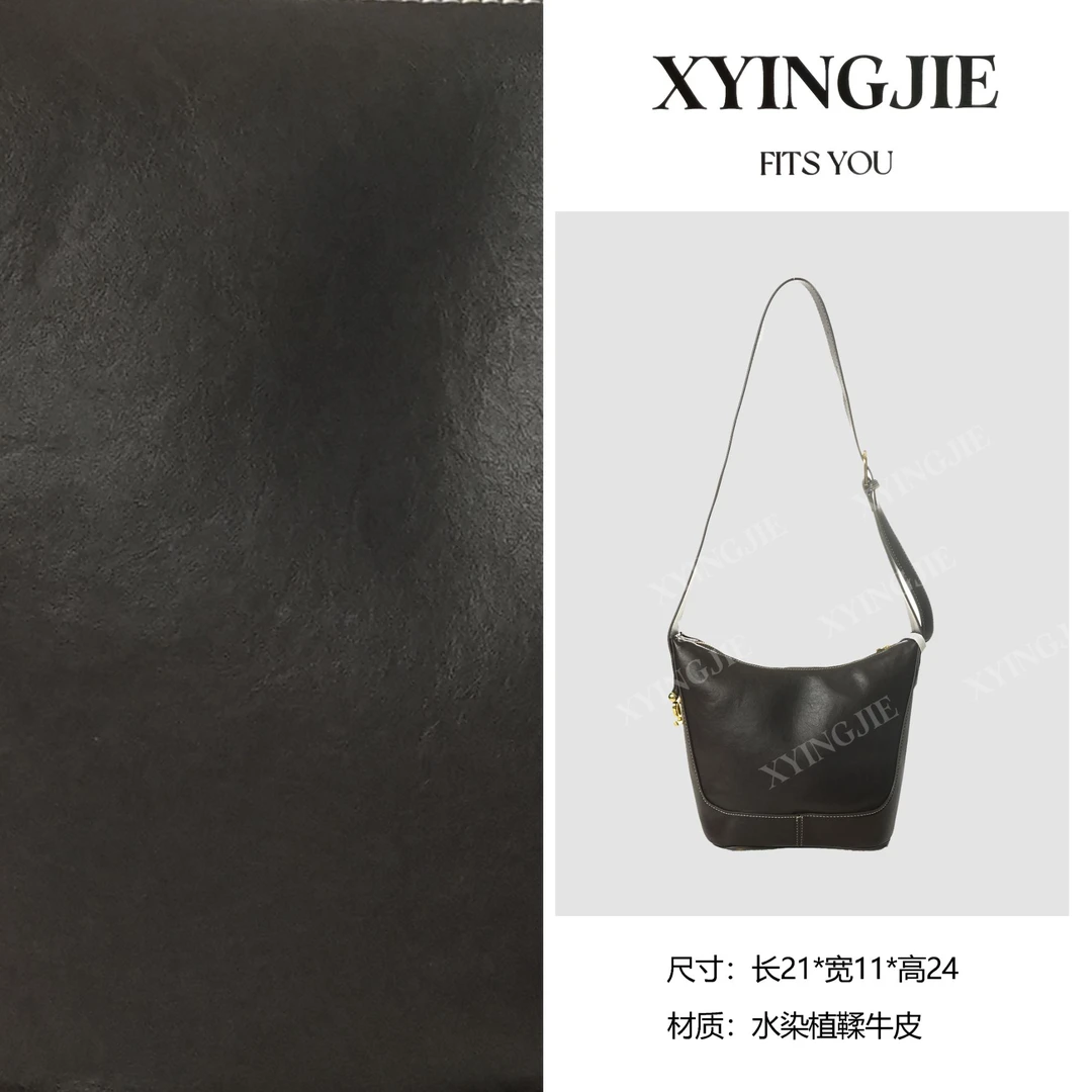 XYINGJIE· 原创设计 真皮高定手提单肩包 BV250740-咖啡色