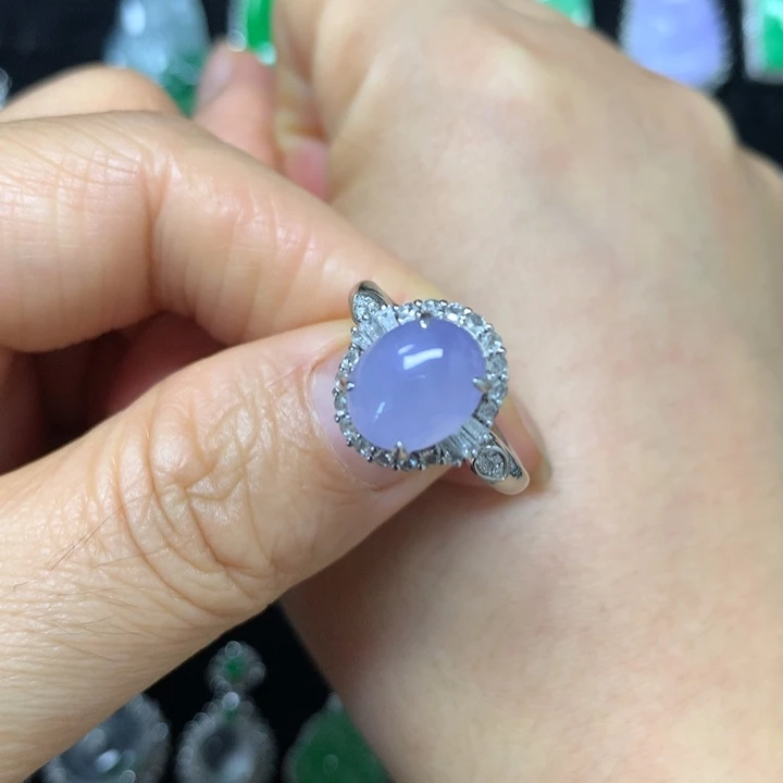 【闪购商品】翡翠18K金镶嵌颈饰戒指