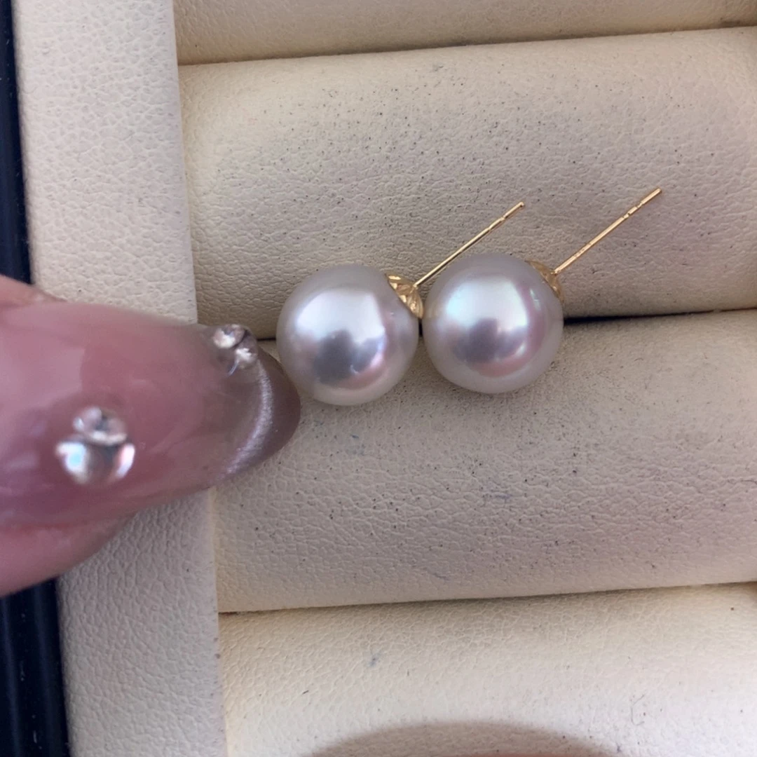 海水珍珠耳饰18K金镶嵌