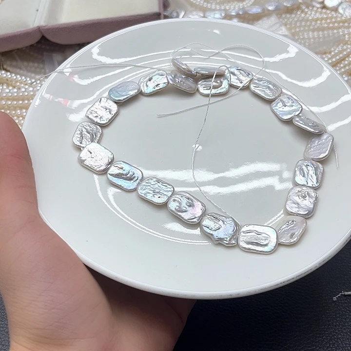 陌***路银S925镶嵌珍珠项链淡水珍珠35