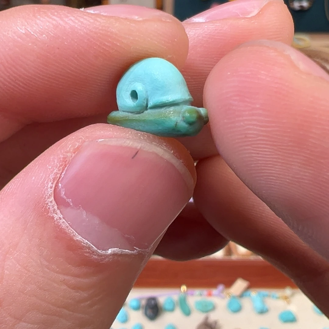 绿松石未镶嵌配饰高瓷小蜗牛
