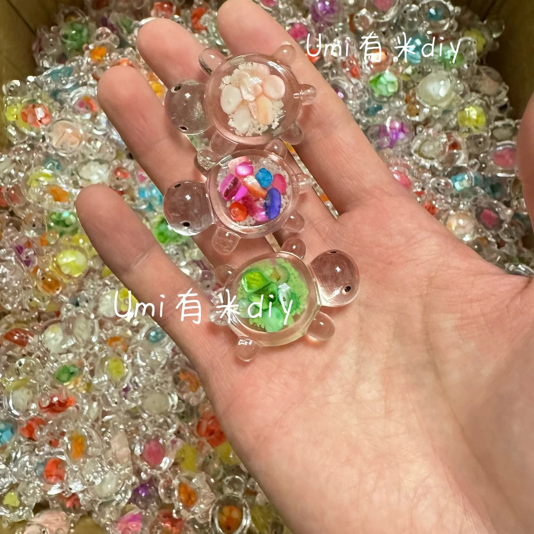 【混发】大号对对碰卡通透明夜光石头闺蜜乌龟摆件diy装饰挂件