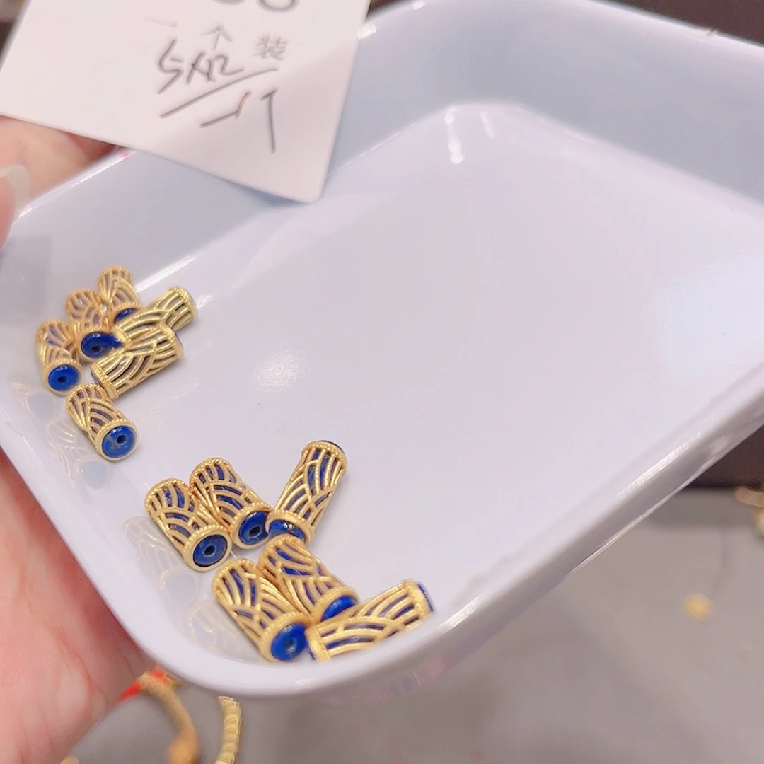 水晶珠宝半成品银S925镀金镶嵌88 。