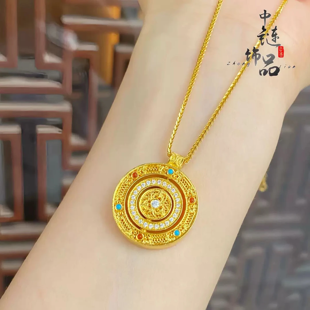 铜合金项链 铜合金项链 花花家时尚饰品罗盘项链（316）