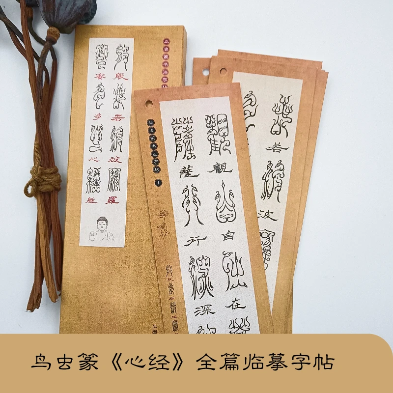鸟虫篆字帖-心经临摹学习书法毛笔中国风古典书房初学者古典学生