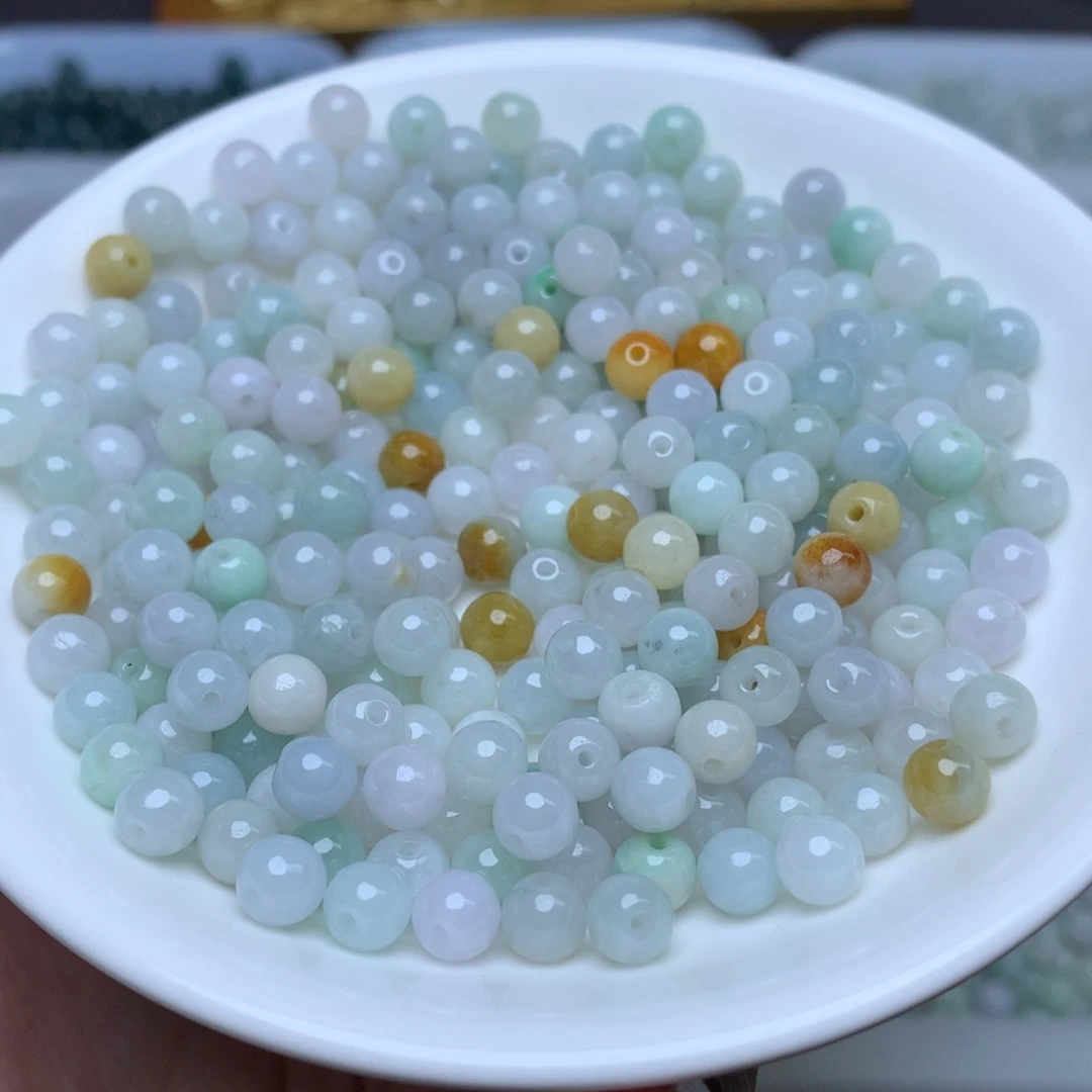 【闪购商品】翡翠手链未镶嵌卡5.7淡三彩100个