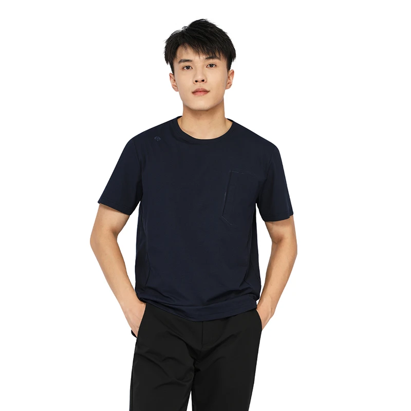 HUMTTO/悍途2025春夏男士休闲舒适透气弹力圆领短袖T恤28U379