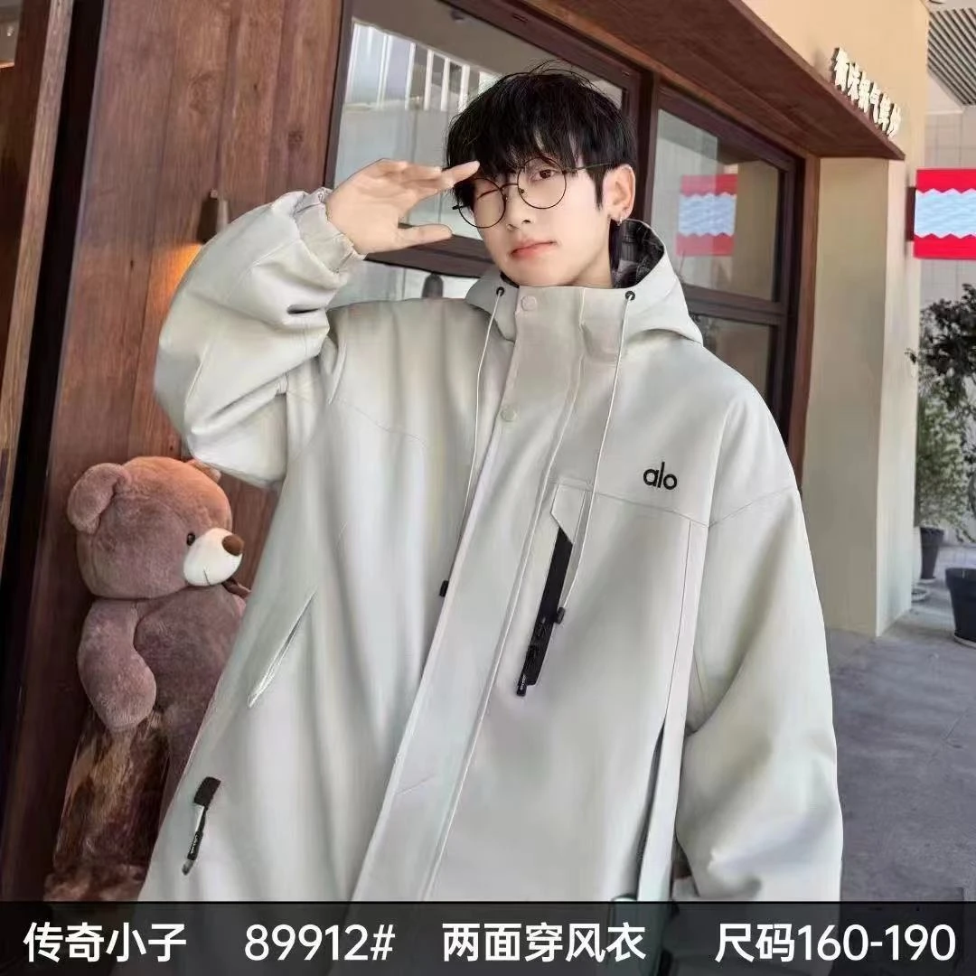 (89912）秋冬季青少年男女同款时尚宽松版二棉两面穿外套