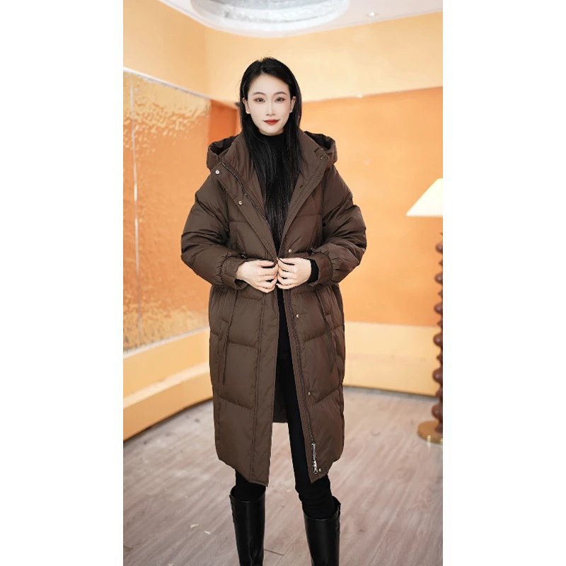D335洋气时尚感休闲百搭羽绒服女2025新年穿加厚保暖大码羽绒外套