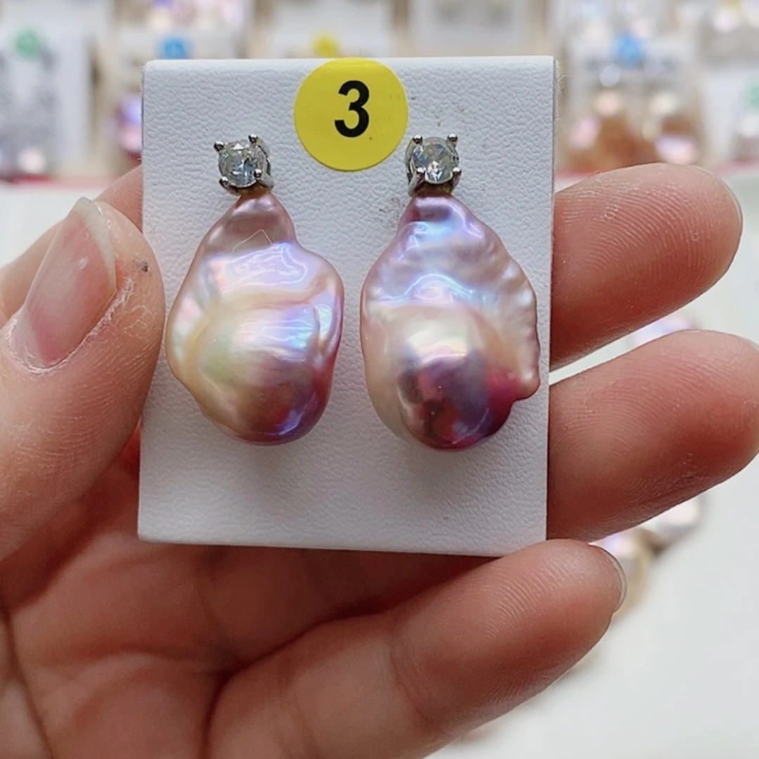 【闪购商品】淡水珍珠耳饰银S925镶嵌