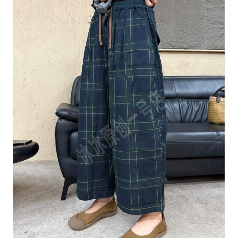 【冰冰一号店】5766婴儿棉纱撞色格子休闲裤舒适严选夏新品