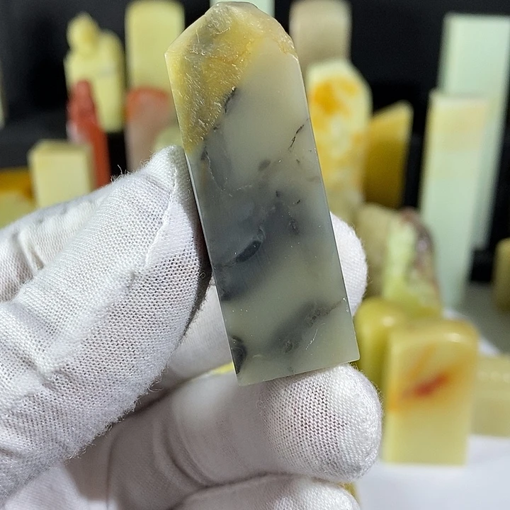 青田石青田墨韵菜花