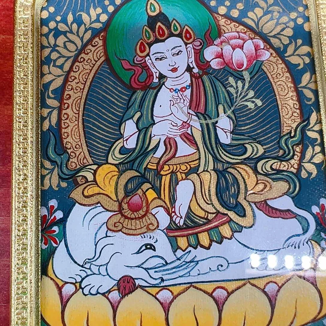 吊坠热贡手绘普贤菩萨