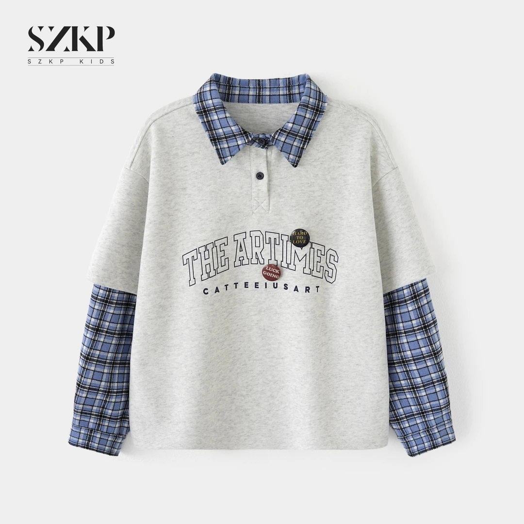 SZKP秋季新款女童装时尚上衣中大童休闲洋气儿童卫衣BGYQ552752