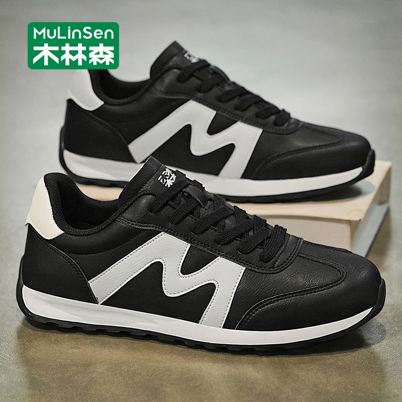 木林森阿甘鞋男2025新款秋季潮流休闲百搭软底耐磨工作男士运动鞋