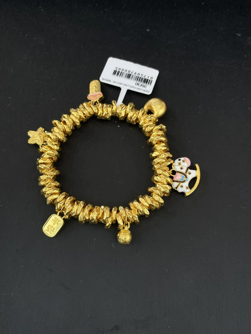 【金展珠宝】足金  多金盘缠  白色木马