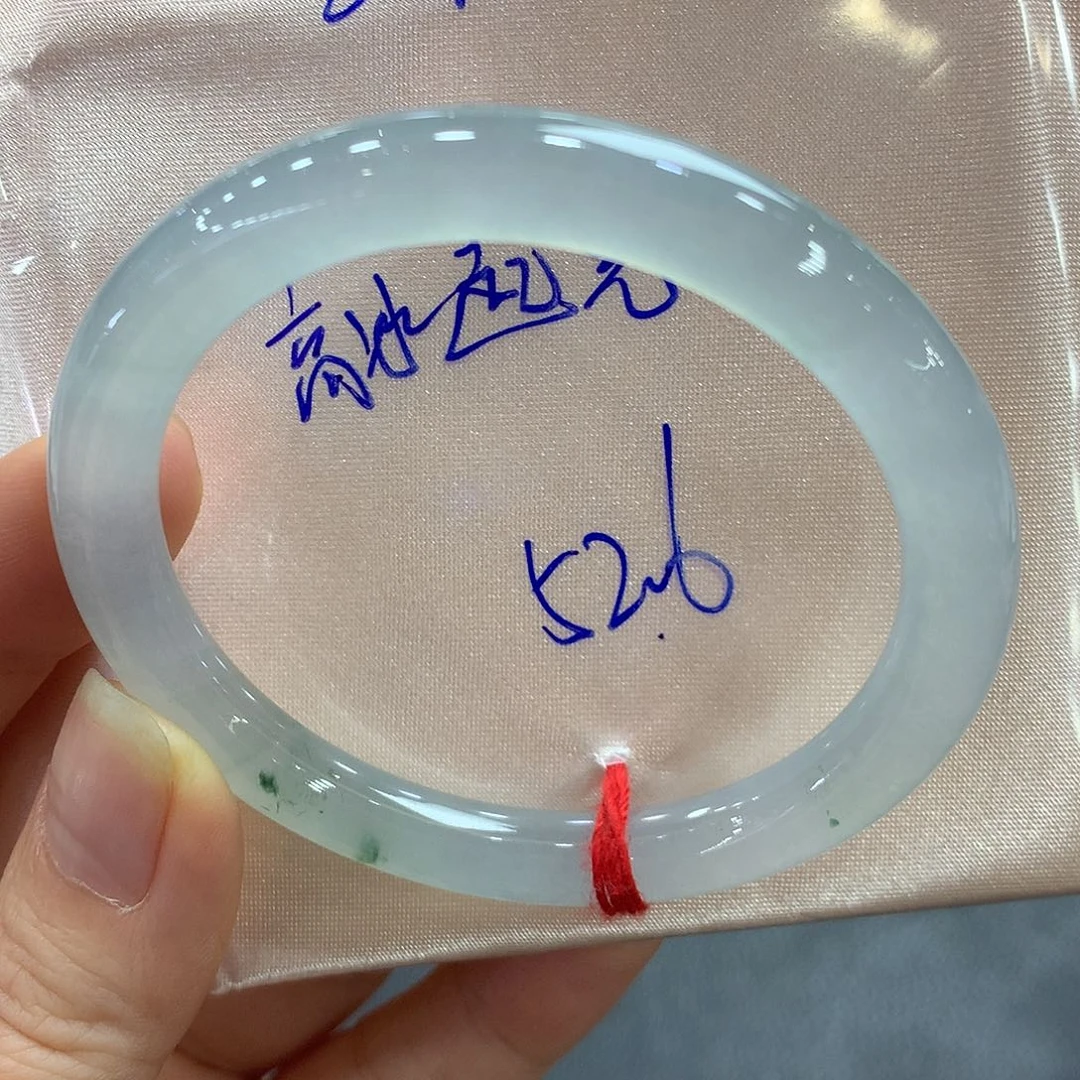 翡翠未镶嵌手镯翡翠手镯52.6圆条
