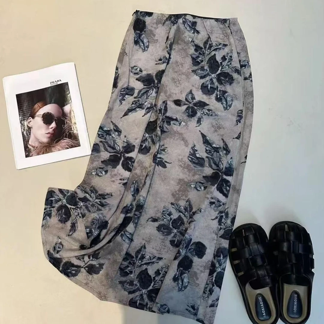 夏款设计感时尚休闲扎染半身长裙设计感显瘦百搭