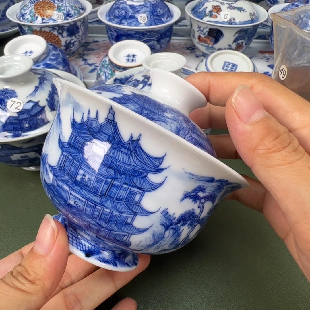 景德镇纯手工纯手绘茶具木木27