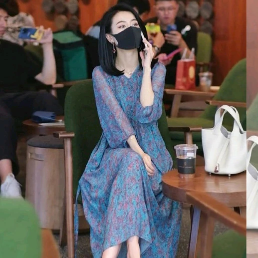 时髦欧货夏季真丝桑蚕丝2024新款醋酸连衣裙子女装外贸欧洲站剪标